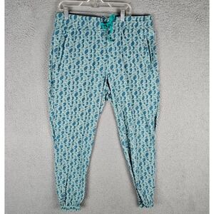 Toad&Co Sunkissed Rollup Pant Womens L Multi Geo Print Nylon Stretch T1442700